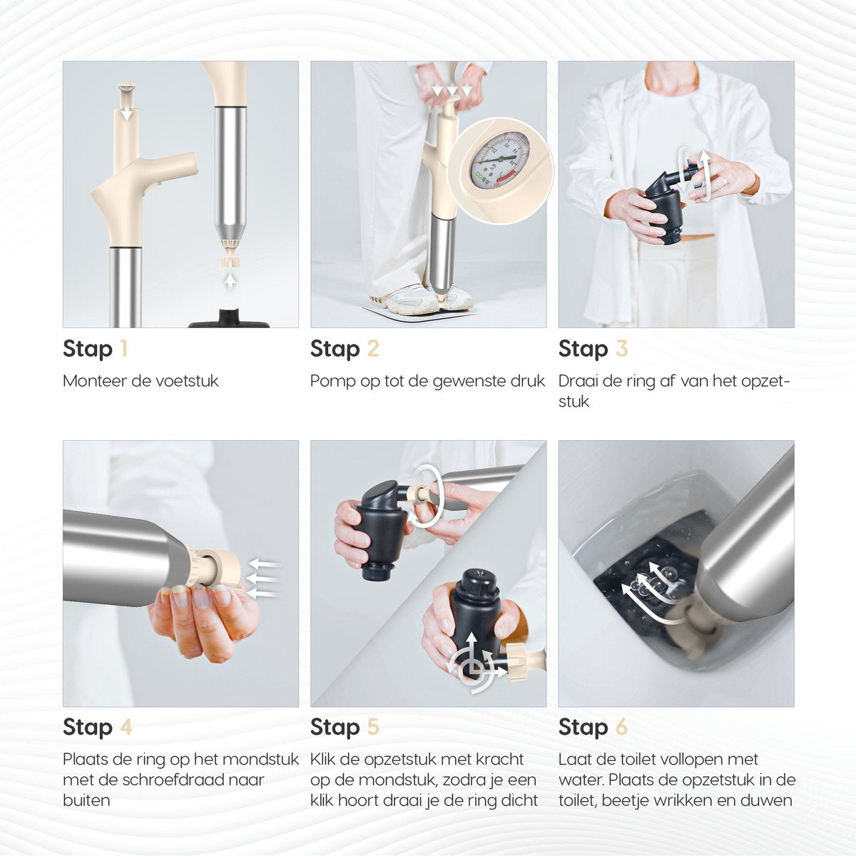 Dymac - Abfluss-Entstopfer - Hochdruck-Toiletten/Spülbecken-Entstopfer - inkl. Kanalisationsfeder, Handschuhe und Brille - Edelstahl