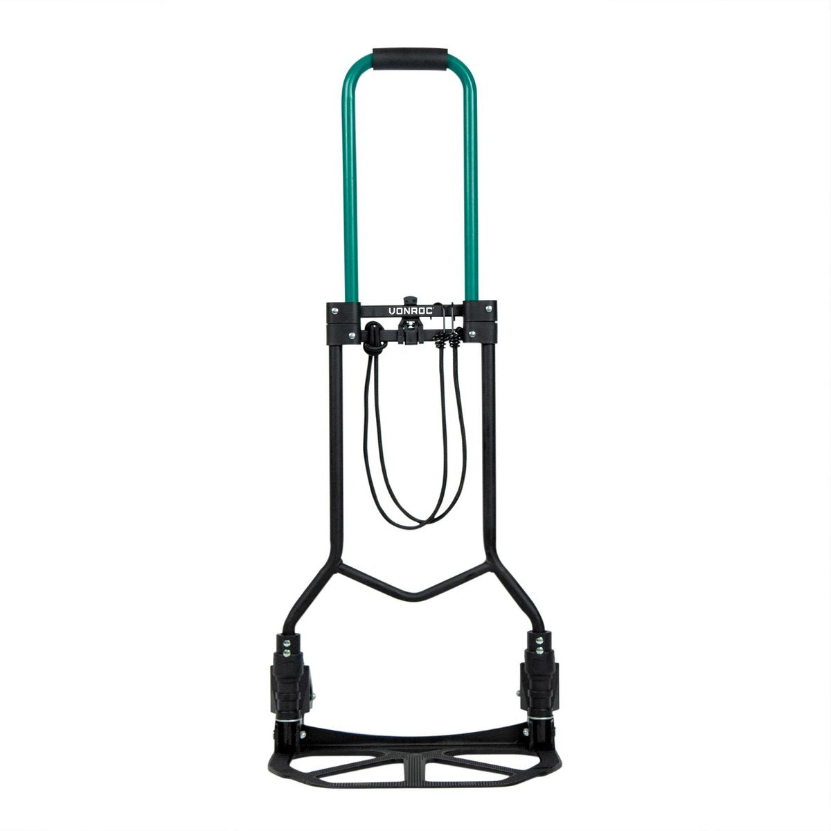 VONROC Trolley - Zusammenklappbar - Trageplattform mit Anti-Rutsch-Beschichtung - Max. Belastbarkeit 80kg. - Inkl. Gepäckspinne