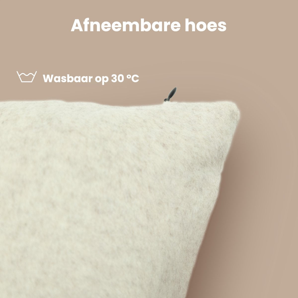 Auronic Wärmekissen - 3 Heizmodi - 10.000 mAh - 2,5m Kabel - 45x60cm - Taupe