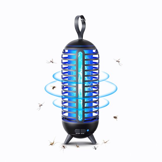 Vulpes Goods® Repellent - Mückenlampe Wiederaufladbar - Elektrischer Insektenvernichter - Fliegenlampe - Insektenlampe - UV-Modus & Nachtlicht - Aufhängbar - Wasserdicht - Inkl. Auffangschale & Reinigungsbürste