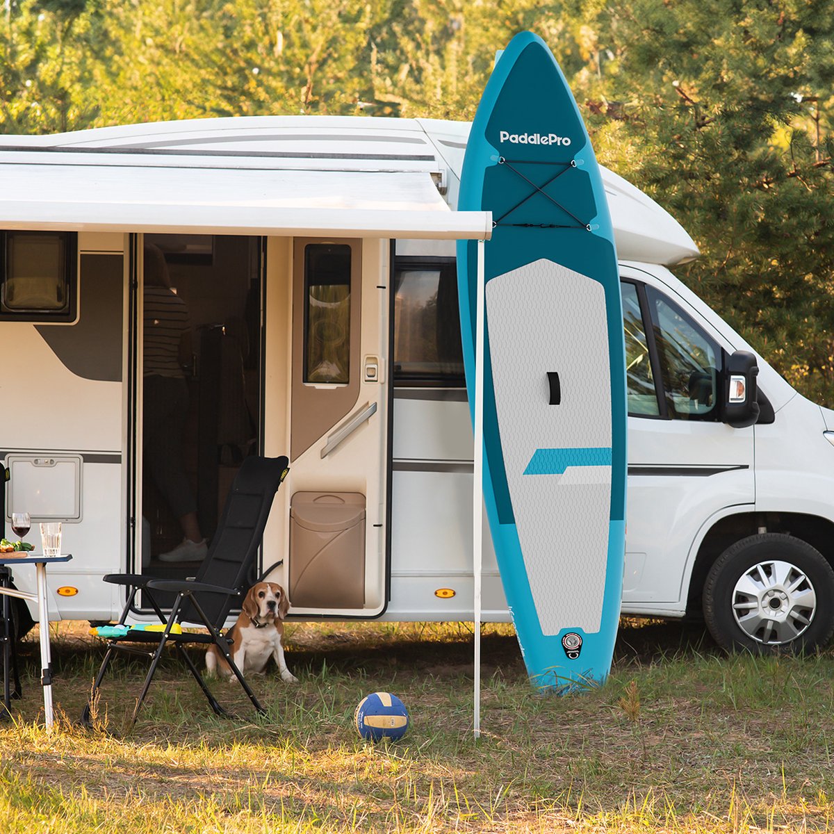 LifeGoods SUP Board Touring - 165 KG Belastbarkeit - Aufblasbar - Komplettes Sup Paket - Blau