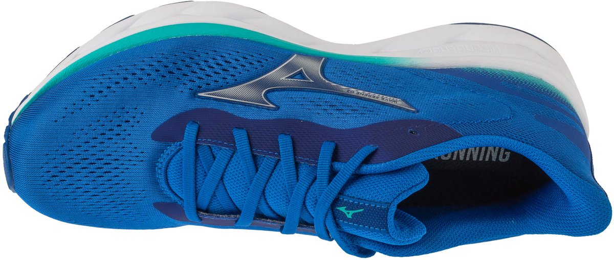Mizuno Wave Serene 2 Laufschuhe Herren - Estate Blau/Silber/Hellgelb - Größe 44.5