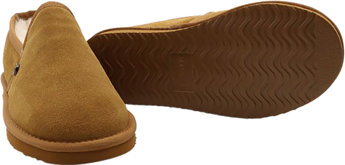 Alpacas Footwear Soft Herren Hausschuhe - Cognac - Größe 43