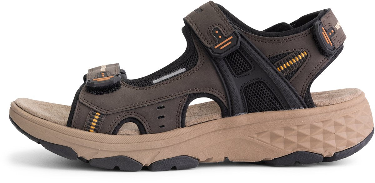 Travelin' Brusdal - Herren Outdoor-Sandalen - Leichtgewicht - Outdoor-Sandalen - Dunkelbraun - Größe 43