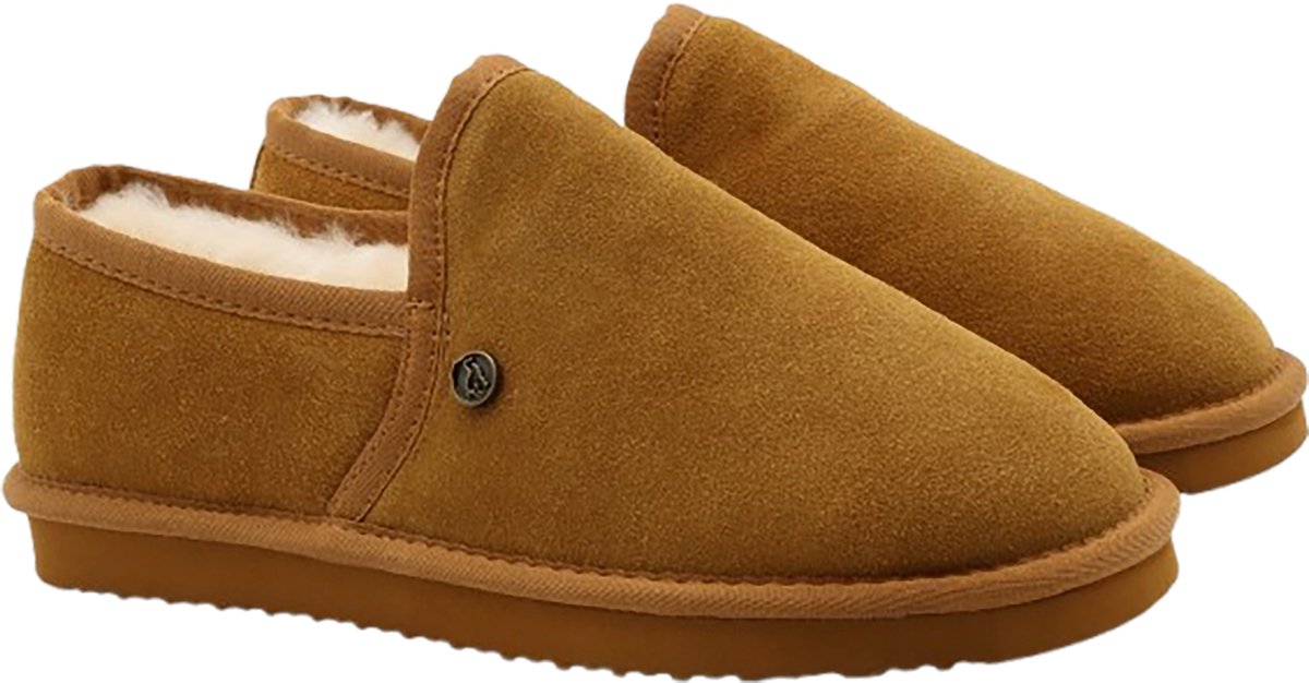 Alpacas Footwear Soft Herren Hausschuhe - Cognac - Größe 43
