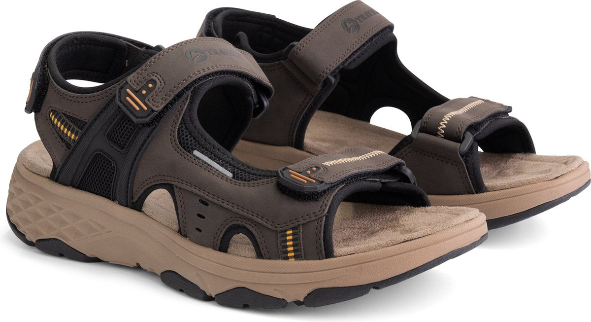 Travelin' Brusdal - Herren Outdoor-Sandalen - Leichtgewicht - Outdoor-Sandalen - Dunkelbraun - Größe 43