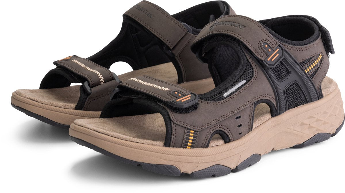 Travelin' Brusdal - Herren Outdoor-Sandalen - Leichtgewicht - Outdoor-Sandalen - Dunkelbraun - Größe 43