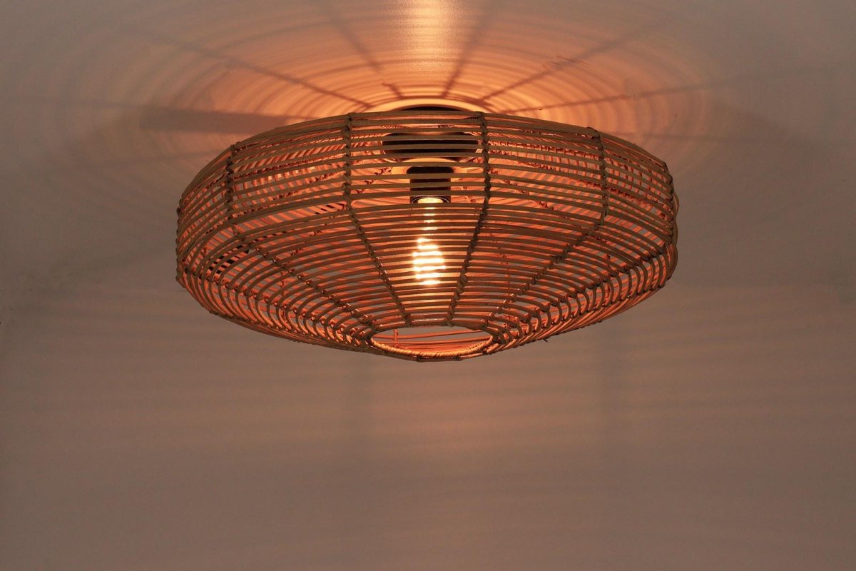 Light & Living Wandleuchte Mataka Rattan Ø51 cm - Braun - Runde Wandleuchte - Innenbeleuchtung