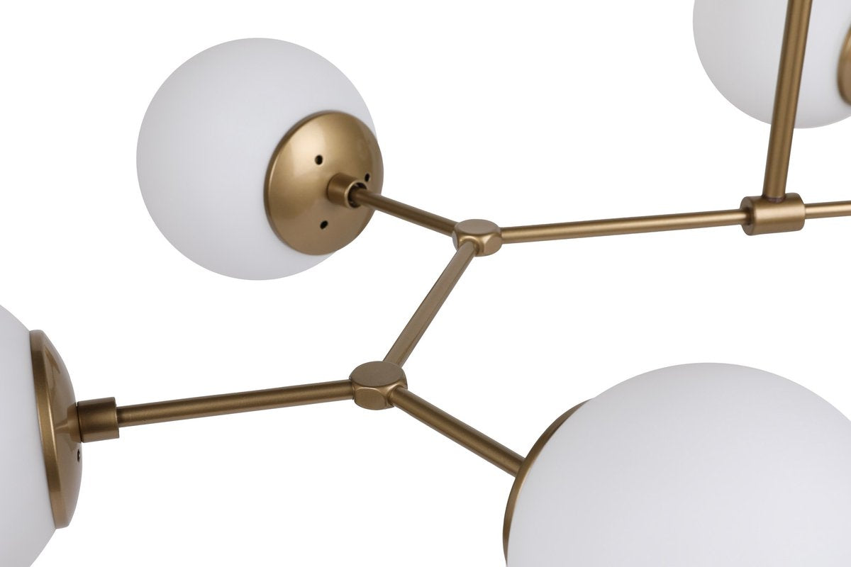 Hängeleuchte Damar 6-Lights - 100x58x48 cm - Gelb/Weiß - Metall - Höhenverstellbar