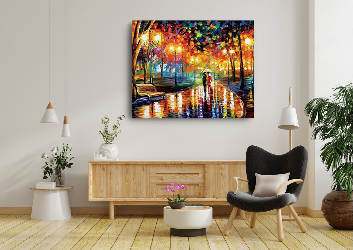 Riefco Gemälde auf Nummer - Romantischer Park - 30x40 cm - Mehrfarbig - Leinwand