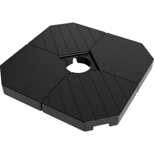 Lifegoods Sonnenschirmfliesen - 4er Set - 50x50x11 cm - Befüllbar bis 145 kg - Dunkelgrau/Schwar