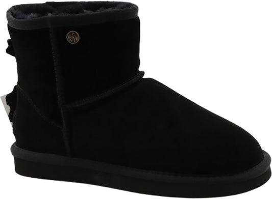 Alpacas Footwear Damenstiefel aus Wildleder gefüttert mit 100% Lammwolle - schwarz - Größe 49