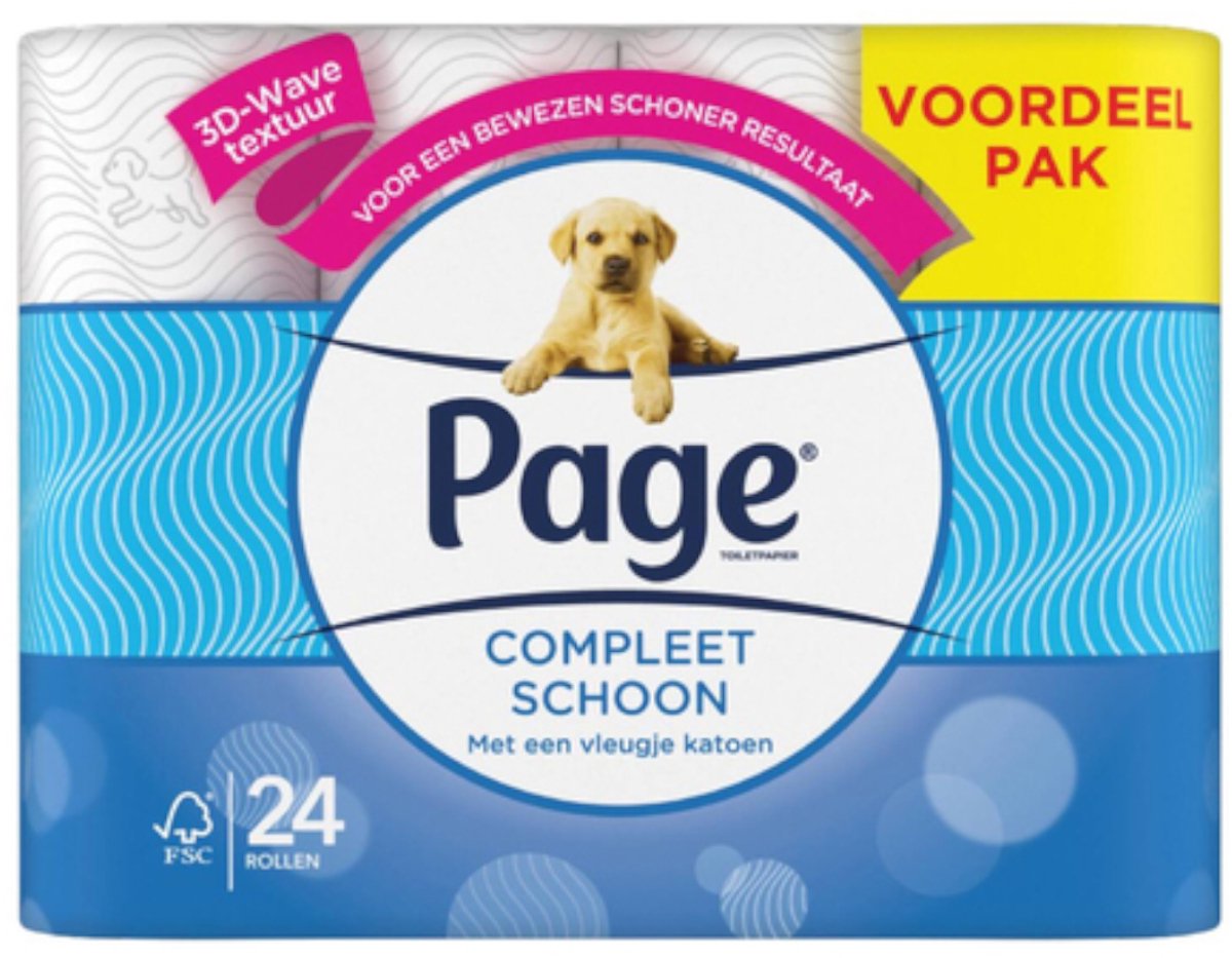 Page Toilettenpapier Complete Clean 2-lagig - 24 Rollen - Weiß
