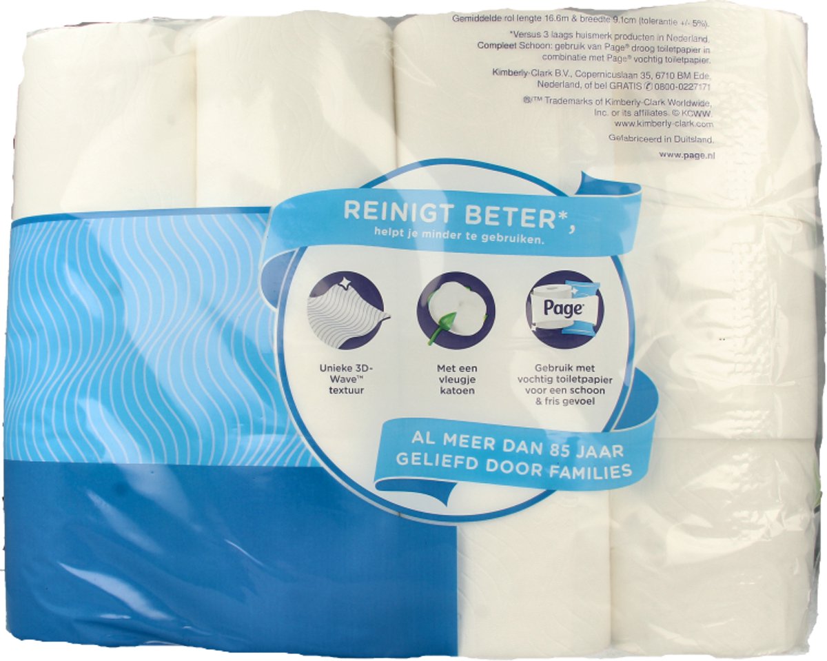Page Toilettenpapier Complete Clean 2-lagig - 24 Rollen - Weiß
