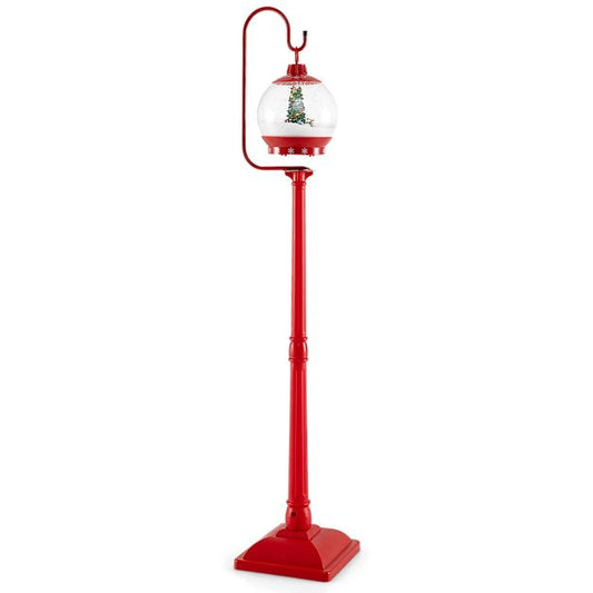 Coast Christmas Lantern Pole - Schneeball - Soundeffekte - 32 x 32 x 173 cm - Rot