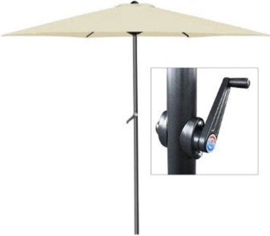 Lifetime Garden Sonnenschirm - Stockschirm - Ã˜300 cm - champagner/beige - mit Kurbel
