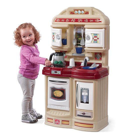 Step2 Cozy Play Kitchen - Herd, Backofen und Kühlschrank - Inkl. 21-teiligem Zubehörset