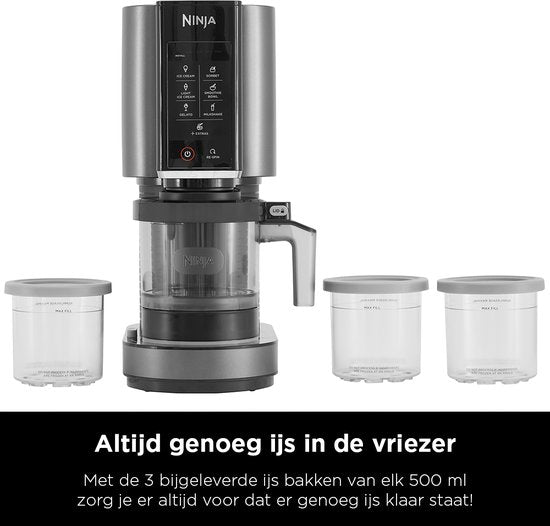 Ninja Creami – 7-in-1-Eismaschine – Ice Cream Maker für Speiseeis, Milchshakes, Smoothie-Bowls und mehr – Foodi – NC300EU