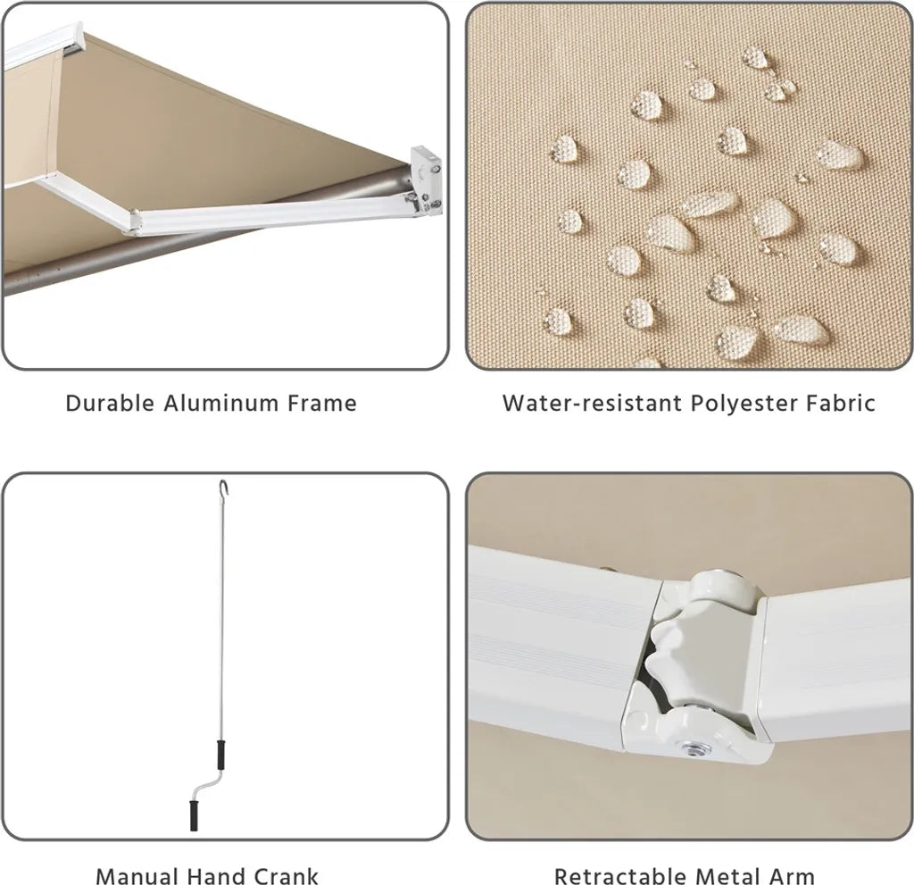 Yaheetech Faltarm - 250 x 200 cm - Beige