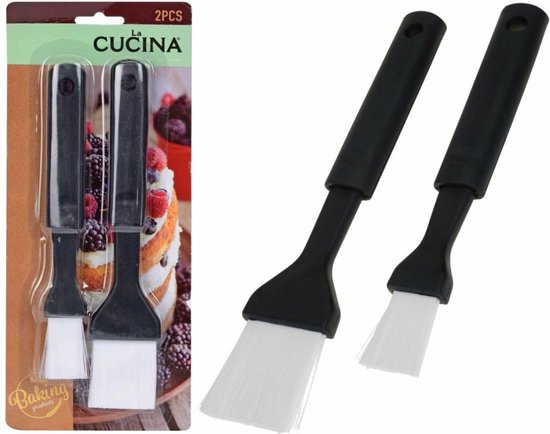 La Cucina Backpinsel/Grillpinsel – 2er-Set – Marinadenpinsel