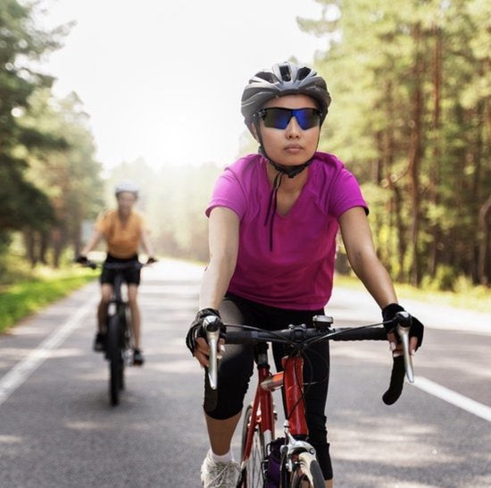 Radsportbrille - für Radsport, Mountainbike, Rennrad - Sportbrille - Damen/Herren - Schwarz