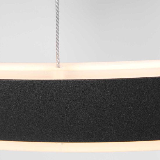 Hängeleuchte Ringlux 3502ZW Schwarz 60 cm Design Metall Steinhauer – höhenverstellbar, ideal für den Innenbereich