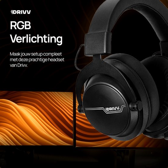 Drivv. PRO Wireless Gaming Headset mit Mikrofon - Bluetooth Game Headset geeignet für PS4, PS5, Xbox Serie und PC - Wireless 2.4GHz