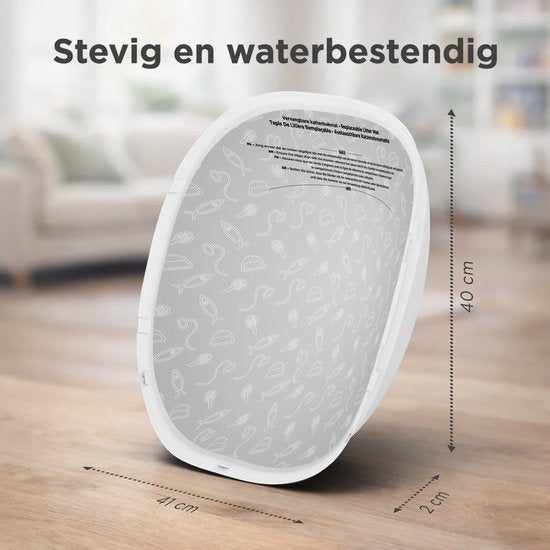 TrevoPet® Katzentoilettenmatte – Wasserdichte Katzentoilettenmatte für selbstreinigende Katzentoiletten – Kratzfeste Katzenmatte – Innenmatte aus Oxford-Stoff – Schutzmatte – 41 x 40 cm