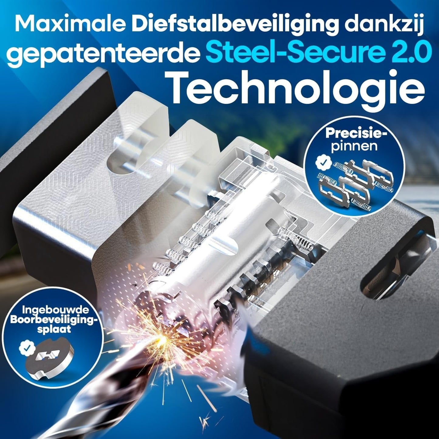 NEXTCOVER® Faltschloss Fahrrad FoldOne mit Zahlencode FoldBasic 120 cm I Zahlenschloss mit SteelSecure Technologie I Fahrradschloss Faltschloss Hochsicherheit inkl. Halter