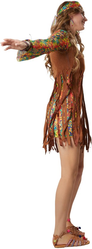 dressforfun - Rebel Hippie Squaw L - Faschingskostüm Halloween Kostüm Faschingskostüm Karneval Partykleidung Partykleidung - 302625