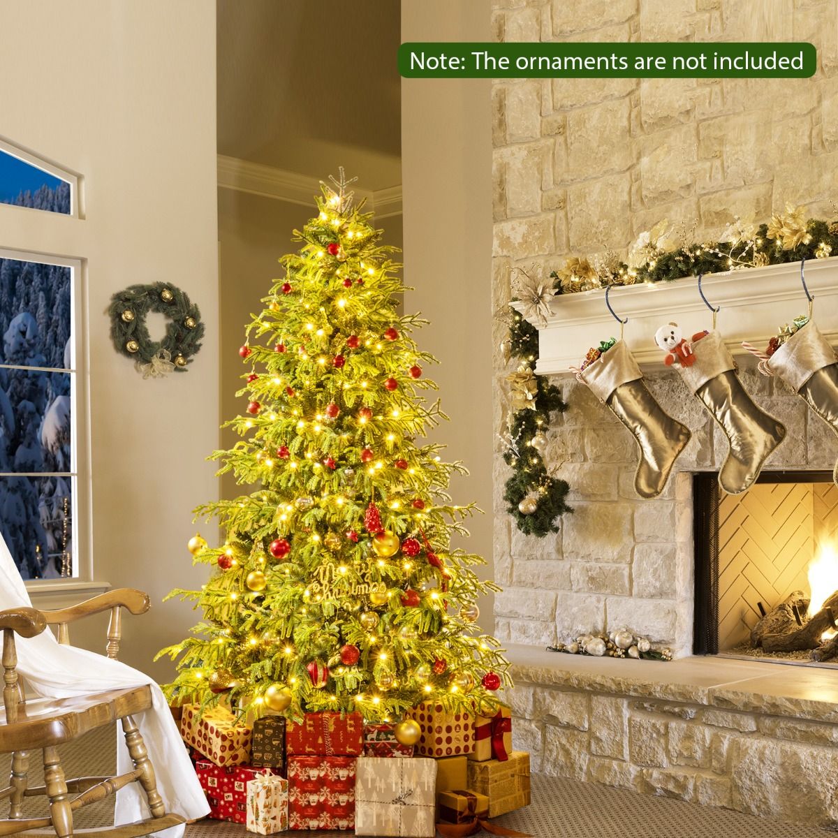 Coast Kunstweihnachtsbaum mit Beleuchtung – 180 cm – warmweiße LED-Lichter – grün
