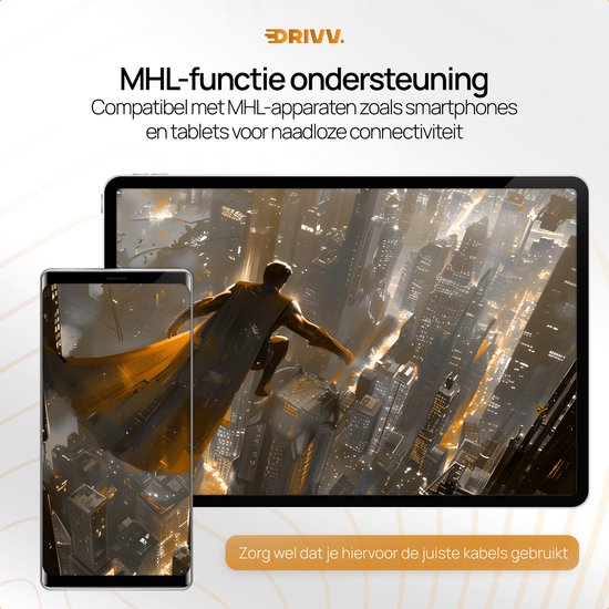 Drivv. HDMI Umschalter 4K 60Hz - 3 Eingänge 1 Ausgang - Inklusive Fernbedienung - Automatische Umschaltung - 780/1080p/4K - Schwarz