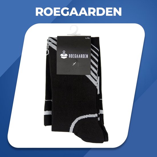 Roegaarden Kompressionssocken - Kompressionssocken - Stützsocken - Größe 45-47 - Schwarz