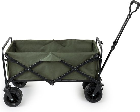 909 Bollerwagen für den Außenbereich - faltbar - maximale Tragfähigkeit 80 KG - 100x57x99cm - Grün