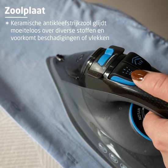 BREND BR-2232 Kabelloses Dampfbügeleisen mit Ladestation - Vertikale Dampffunktion, Anti-Kalk und Selbstreinigung - Einstellbarer Thermostat - 200W