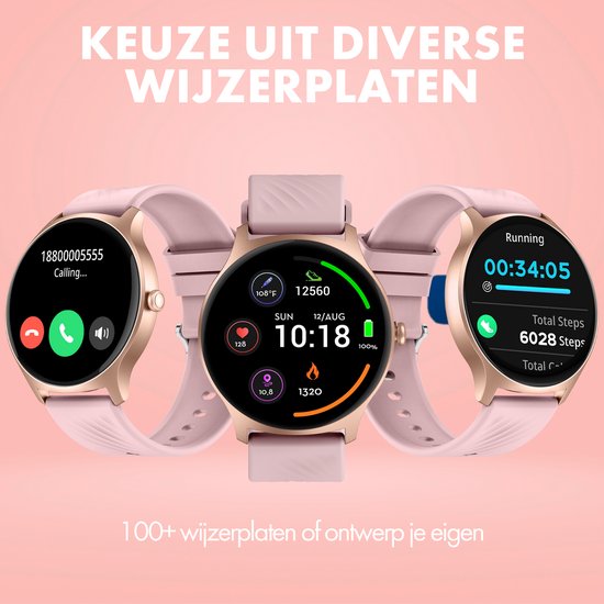 Denver Smartwatch – Android, iOS – Vollständige Telefonfunktion – AMOLED-Display – Sportuhr – Herzfrequenzmesser – Sauerstoffsättigungsmesser – Schlafüberwachung – SWC387