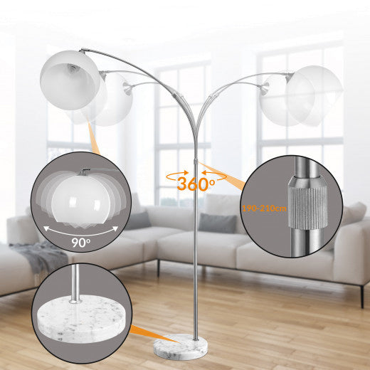 Deuba Stehlampe - 220cm - höhenverstellbar - mit Marmorsockel