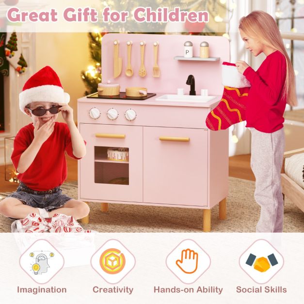 coast Play Kitchen - Inkl. Licht, Sound & Zubehör - 55 x 31 x 75 cm - Pink