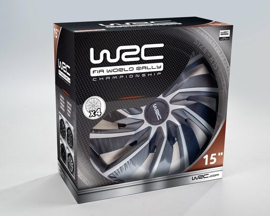 WRC Radzierblenden 15 Zoll - silber/schwarz - 4St.