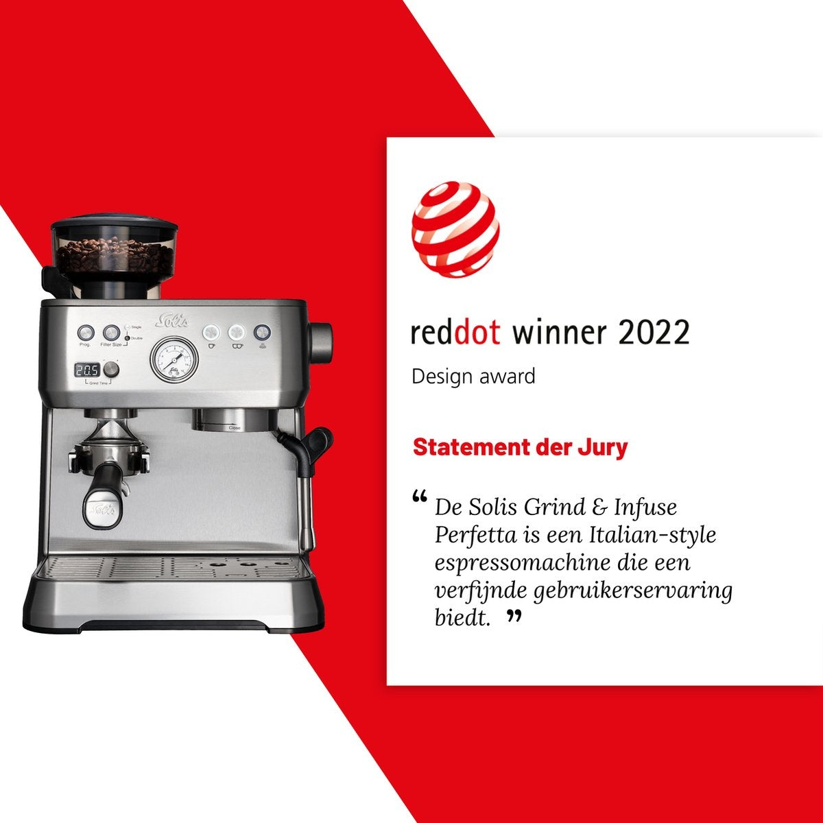 Solis Grind & Infuse Perfetta 1019 Espressomaschine - Silber