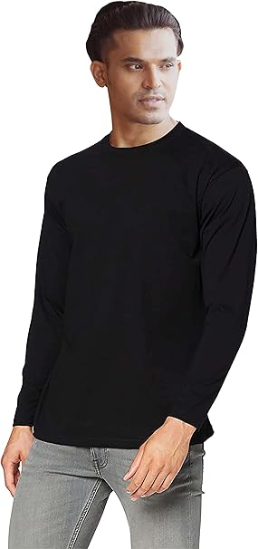PANTONECLO Herren T-Shirt Multipack 6 Stück - Lange und kurze Ärmel, Schwarz, Grau, Dunkelgrau, Größe XL