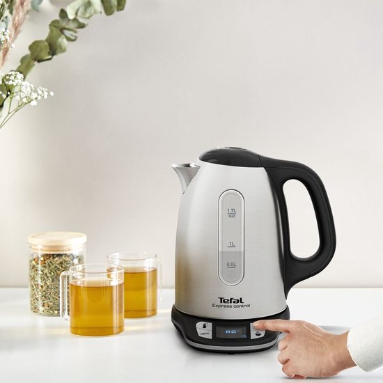 Tefal Express Control KI240D10 – Wasserkocher – 1,7 l – einstellbare Temperatur – Edelstahl