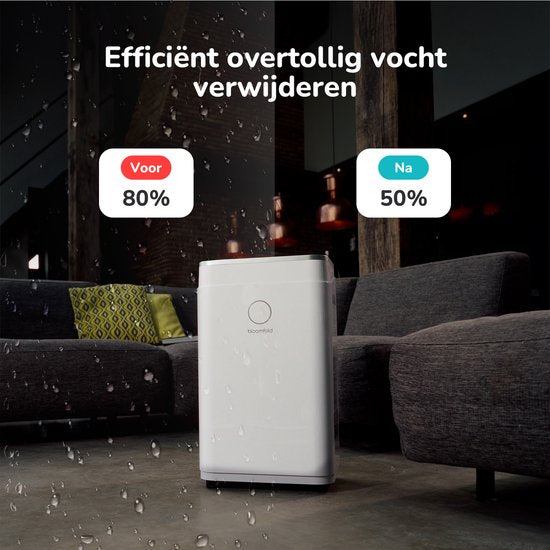 Bloomfold Luftentfeuchter - 16L pro Tag - inkl. Wasch-Trocken-Funktion - geeignet für Wohnzimmer, Schlafzimmer, Keller & Badezimmer - Luftentfeuchter - Weiß