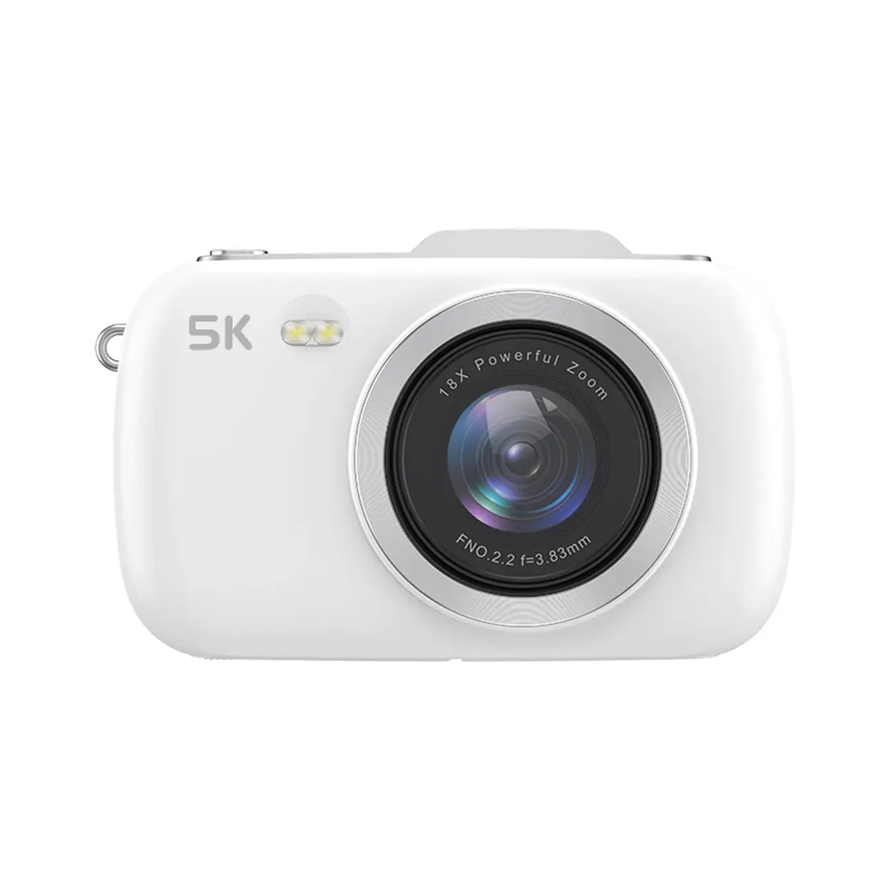 Komery Digitale Vlog-Kamera G7 – Weiß – 5K-Video – 80-MP-Fotos – 18-facher Zoom – Kompakte Point-and-Shoot-Kamera