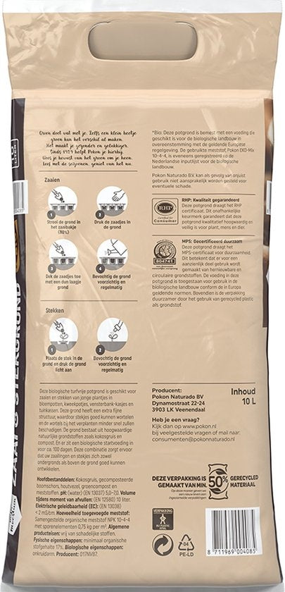 Pokon Bio Seed and Seedling Soil - 10l - Blumenerde (Bio) - Stimuliert die Wurzelentwicklung
