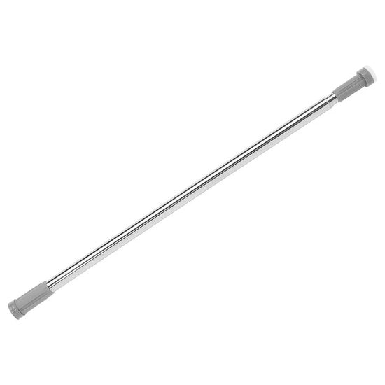 5Five Duschvorhangstange – ausziehbar von 70 bis 120 cm – Edelstahl – silber – Einfache Montage – Klick- und Klemmsystem