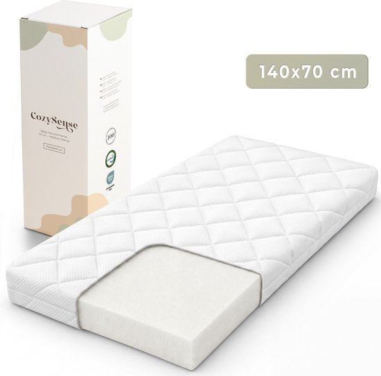 CozySense® Babymatratze 70 x 140 cm – Kinderbettmatratze – Babymatratzen – atmungsaktive Baumwolle – abnehmbarer Bezug – OEKO-TEX®- und CertiPUR-US®-zertifiziert – 10 cm