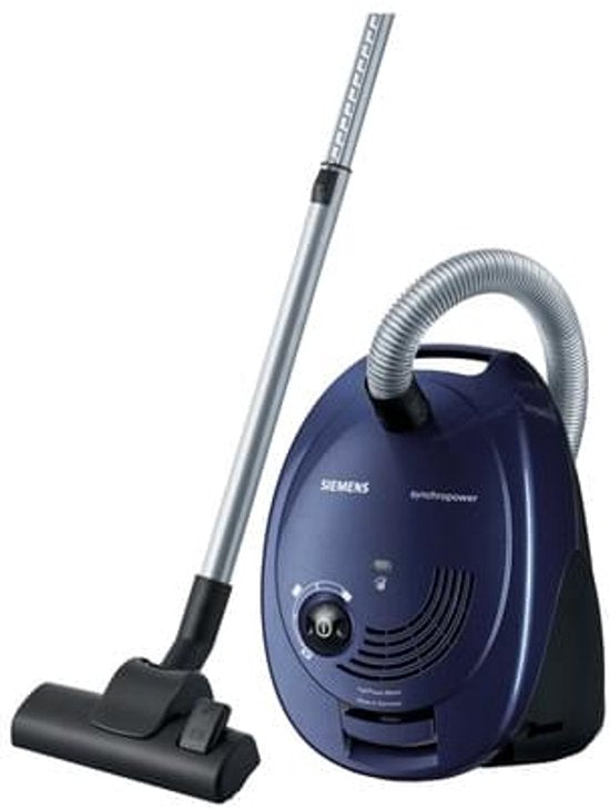 Siemens VS06A111 SynchroPower Staubsauger mit Beutel – Kompakt – 600 W – 4-Liter-Staubbeutel – Blau/Schwarz
