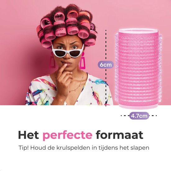 Lockenwickler - 12er Pack - Inkl. 8 Clips - Kleberoller - Selbstklebend - Hitzefreie Locken - Haare - Lockenwickler - Lockenwickler - Locken ohne Hitze - Groß