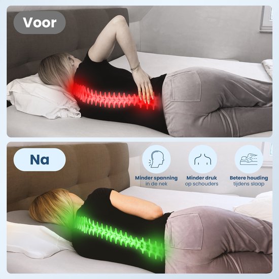 Ergonomisches Kopfkissen – 95 % Baumwolle - Kopfkissen bei Nackenbeschwerden – Schmetterlingskissen – Für Rücken-, Bauch- und Seitenschläfer – Memory-Schaum – Kissen aus Memory-Schaum – Schlafkissen – Kissen – Ergonomisches Kissen – Orthopädische Kissen –